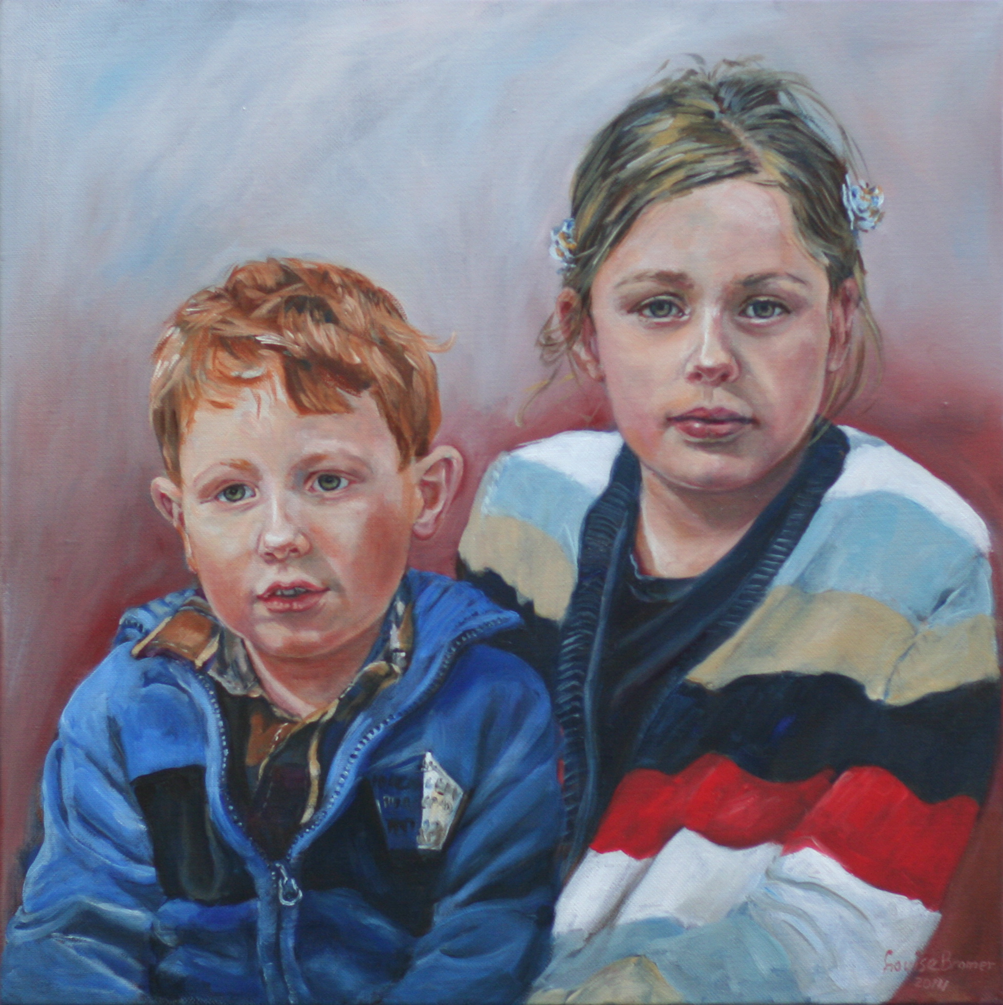 ‘Anique & Christian’ 2014 Olieverf 50×50 cm