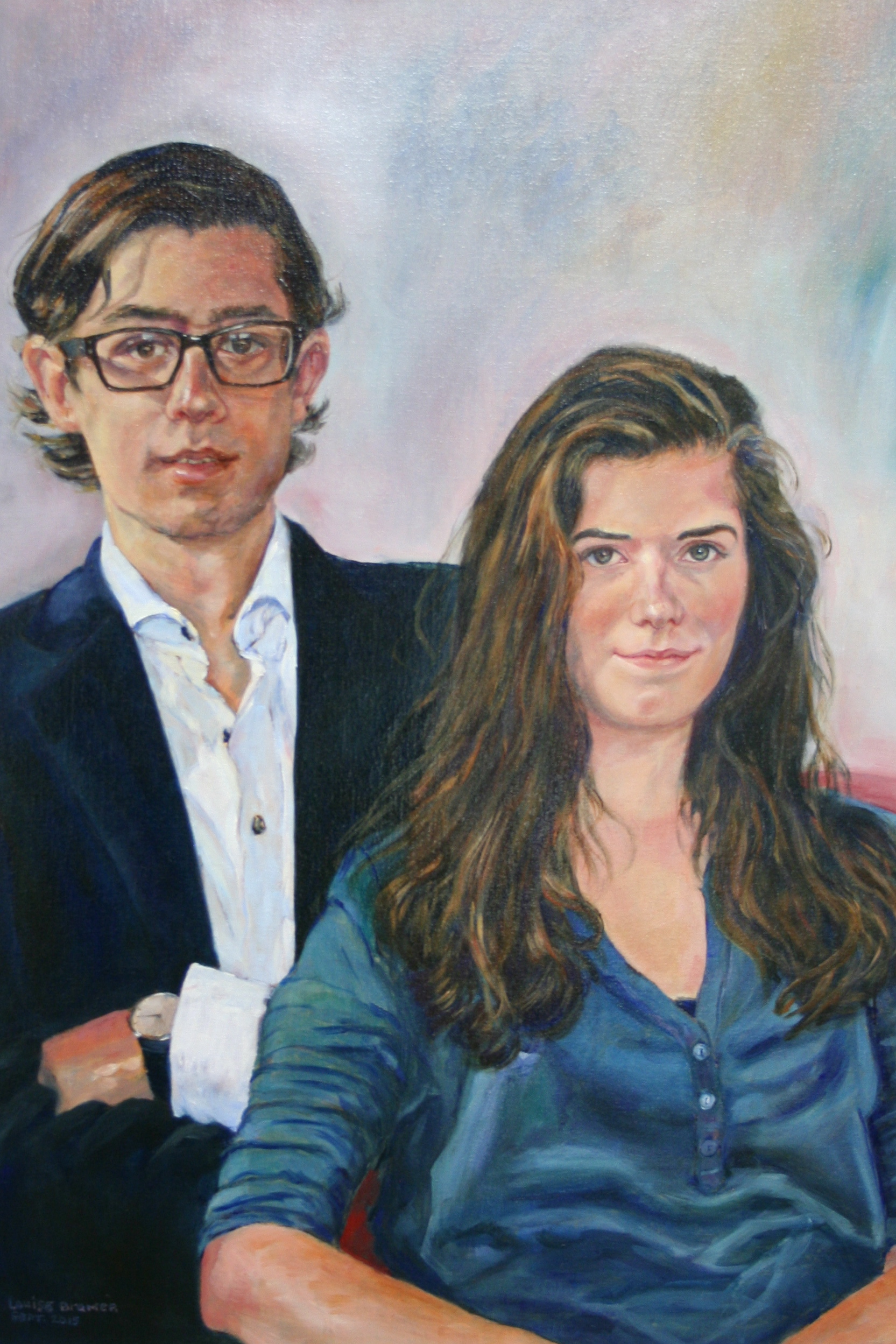 ‘Titiaan & Claudia 2015 Olieverf 50×70 cm